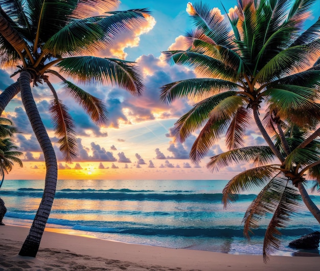 een mooie opname van een zandstrand met zand en een bewolkte lucht