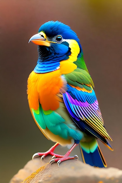 Een mooie schattige vogel AI GEPRODUCEERD
