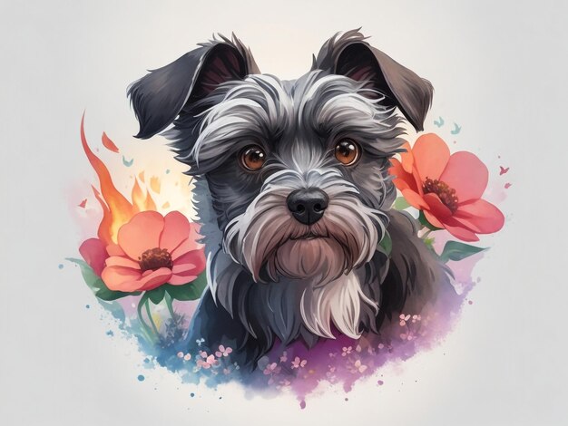 Een mooie schnauzerhond