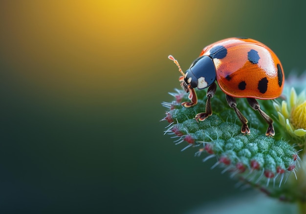 Een mooie vrouwelijke insect in de tuin.