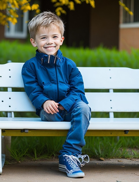 Een mooie, zo schattige jongen Kid-glimlach