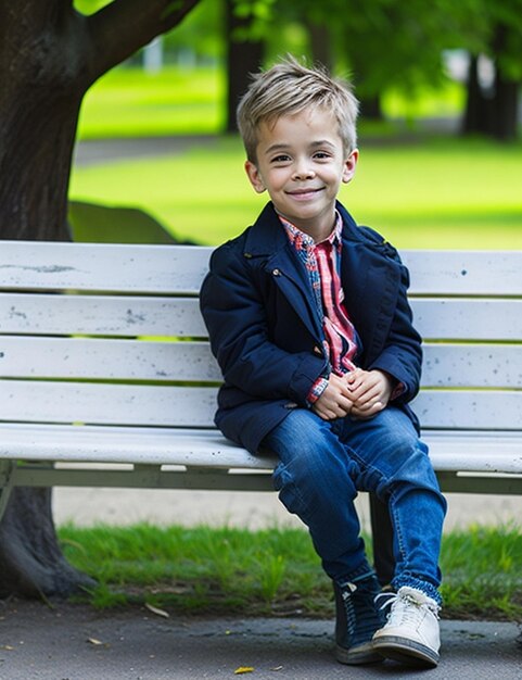 Een mooie, zo schattige jongen Kid-glimlach