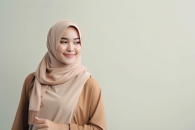 Een moslimvrouw die een hijab draagt