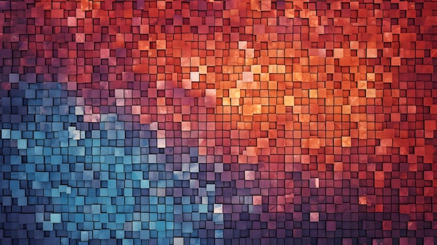 Een mozaïek van tegels of pixels met verschillende tinten geometrische abstracte achtergrond