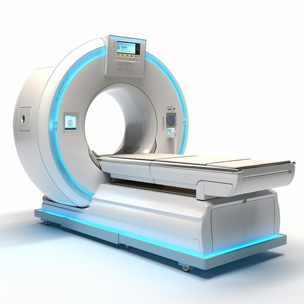 Een MRI-machine is in een ziekenhuiskamer.