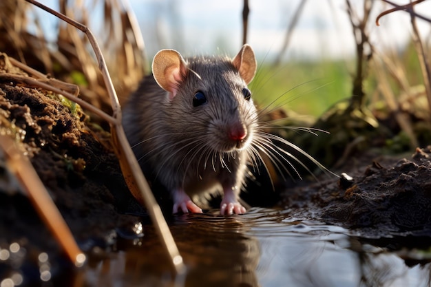 een muis in het leefgebied