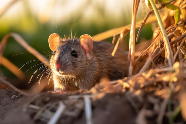 een muis in het leefgebied