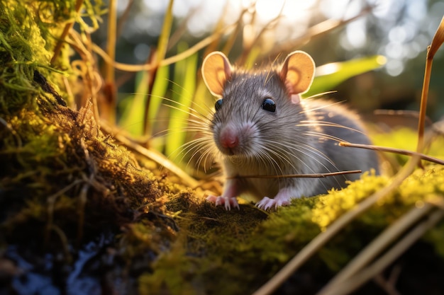 een muis in het leefgebied