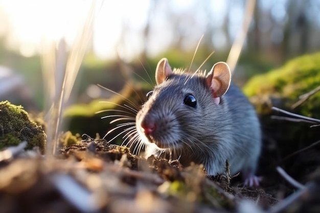 een muis in het leefgebied