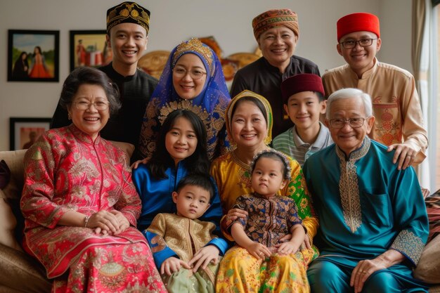 Een multiculturele familiefotoalbum met feesten uit verschillende culturen en gedeelde familiemomenten