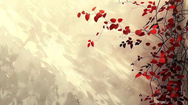 een muur met rode bloemen en het woord natuur erop