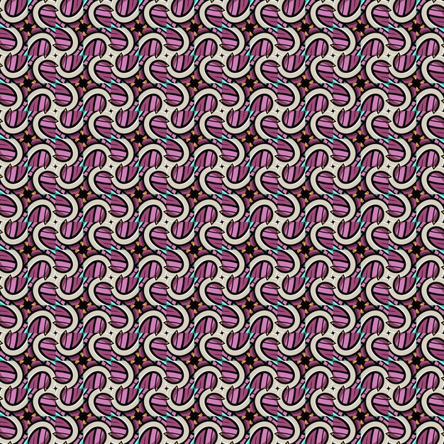 Een naadloos patroon met de letter h op een paarse achtergrond.