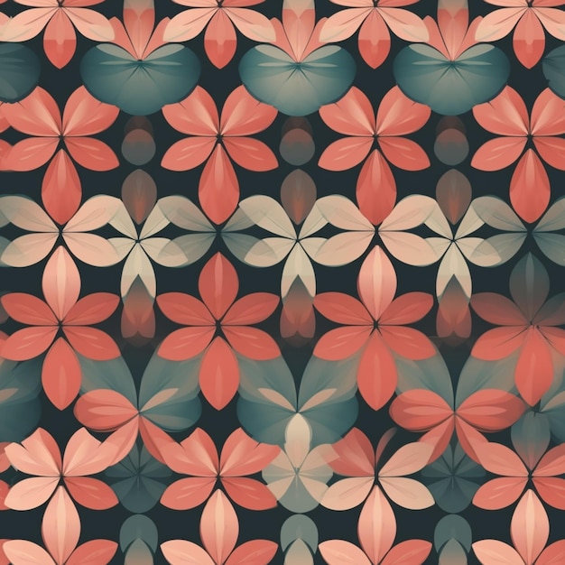 Een naadloos patroon met een kleurrijk bloemenpatroon.