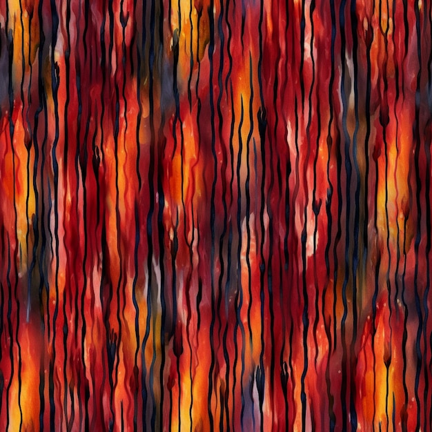 Een naadloos patroon met rode en oranje strepen.