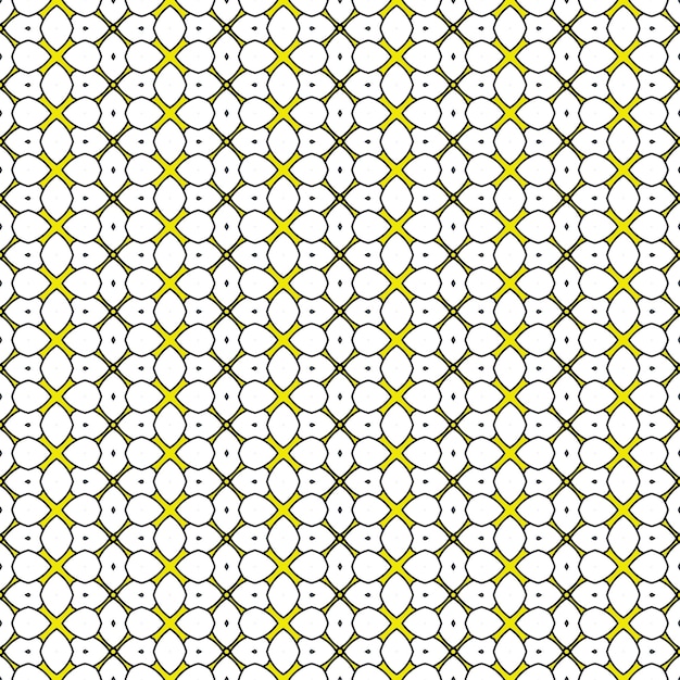 Een naadloos patroon met witte en gele diamanten.