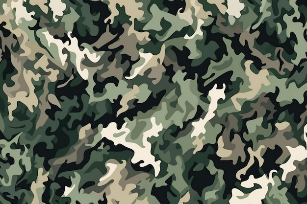 Een naadloos patroon van camouflage met een groene achtergrond.