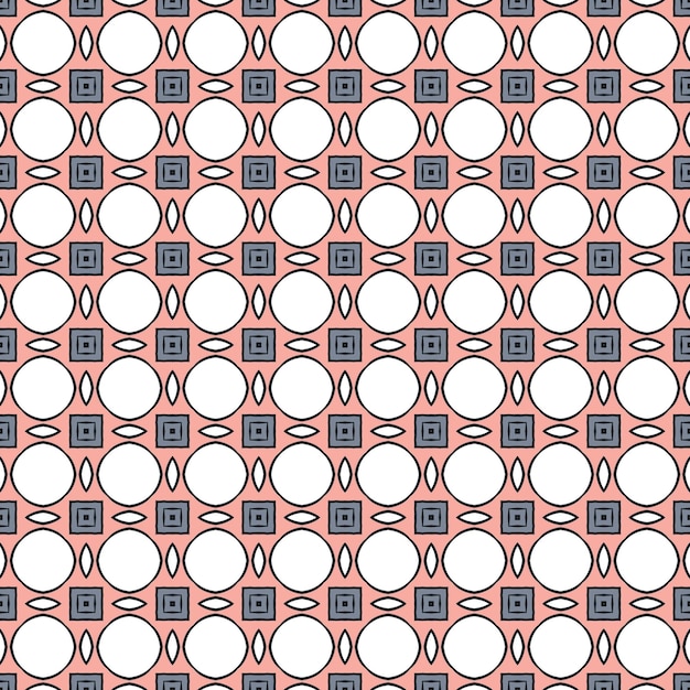 Een naadloos patroon van cirkels en sterren.
