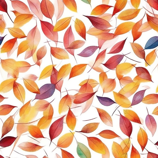 Een naadloos patroon van herfstbladeren.