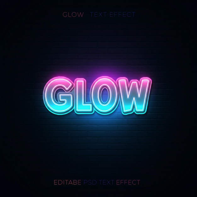Een neon bord dat zegt gloeien in het donker