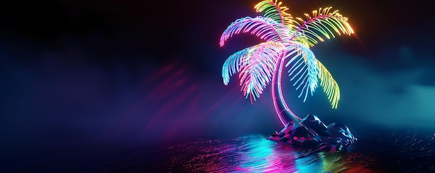 Een neon bord met het woord erop.