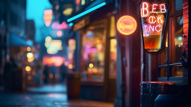 Een neonbord met de tekst 'bourke lane' erop