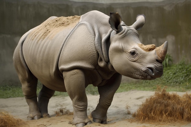 Een neushoorn in de dierentuin van San Diego