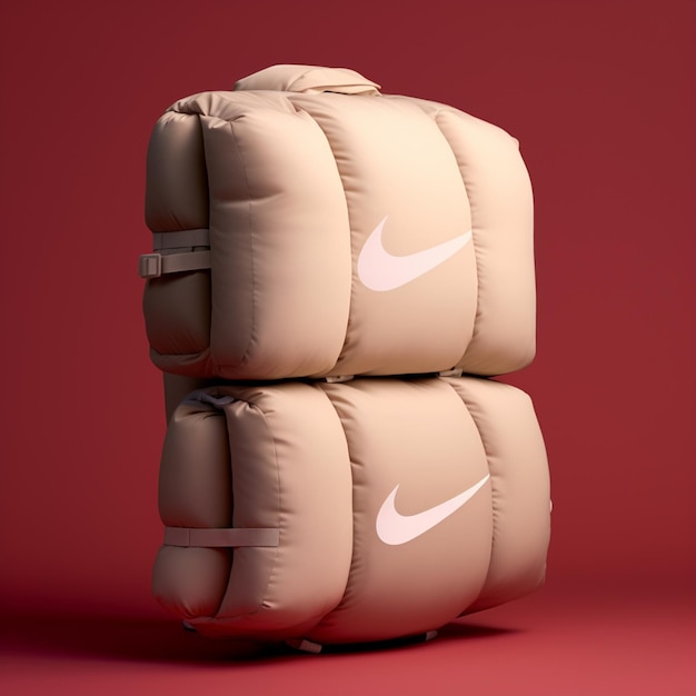 Foto een nike uitglijdende zak 3d geeft terug