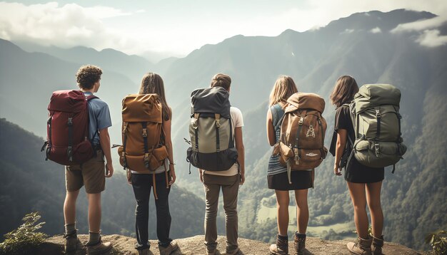 Foto een nomadische symfonie van avontuur en ontdekking