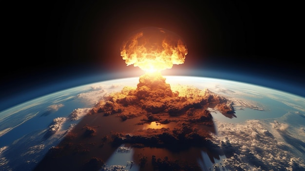 Een nucleaire explosie vanuit de ruimte