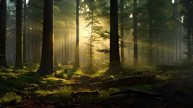 Een ochtend in het bos.