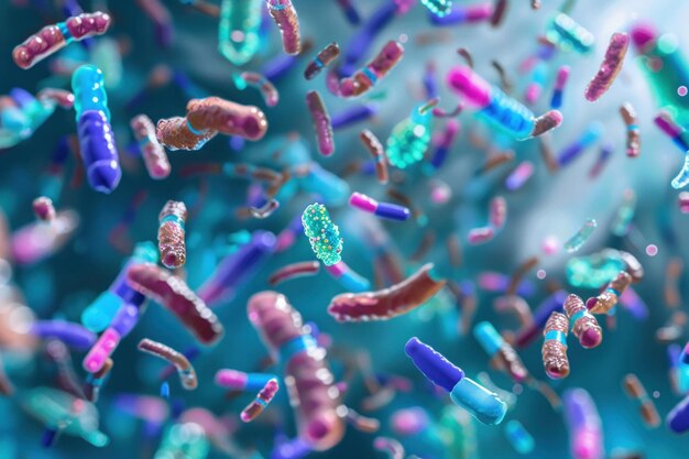 Een onderzoek naar het microbiome voor farmaceutische producten gedetailleerd laboratoriumonderzoek naar bacteriën en geneesmiddelen