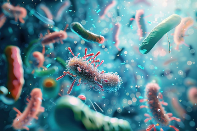 Een onderzoek naar het microbiome voor farmaceutische producten gedetailleerd laboratoriumonderzoek naar bacteriën en geneesmiddelen