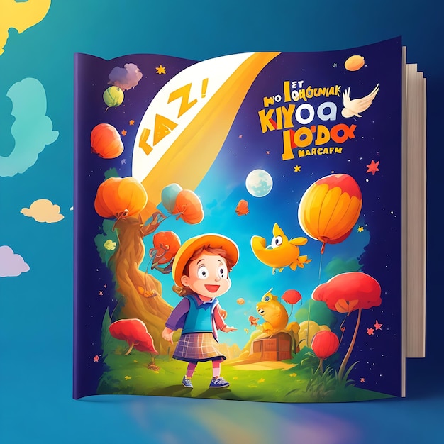 Een ontwerp voor de omslagpagina van een kinderboek