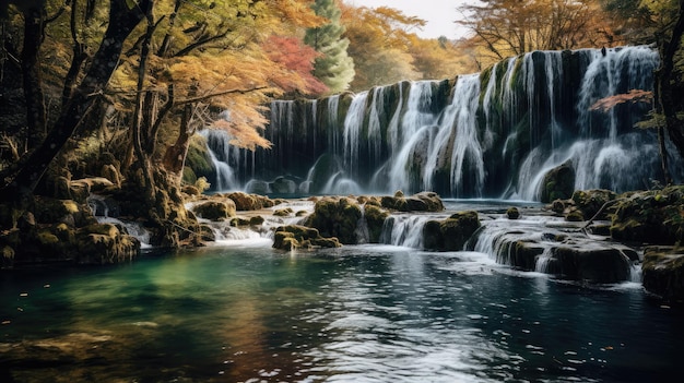 Een ontzagwekkende foto van een majestueuze waterval