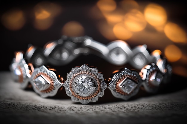 Een oogverblindende roségouden diamanten armband voor dames