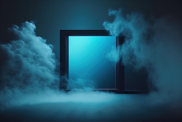 Een open deur in het midden van een met mist gevulde kamer generatieve AI