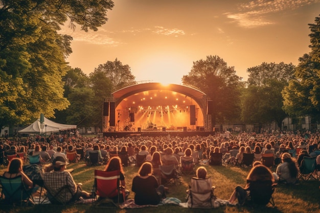 Een openlucht zomerconcert