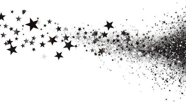 Foto een opvallend zwart-wit beeld van een stel sterren perfect voor hemelse ontwerpen