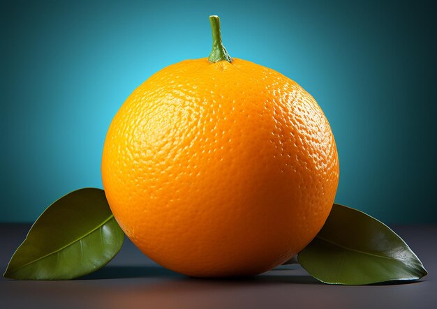 Foto een oranje ap op een witte productfoto als achtergrond