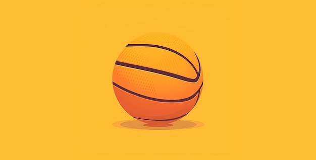 Een oranje basketbal met het woord basketbal erop