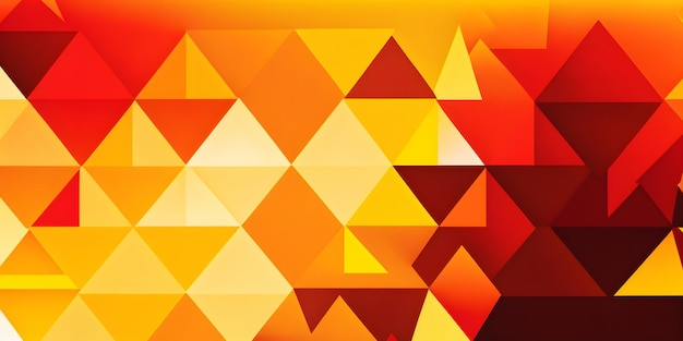 Een oranje en geel driehoekspatroon met het woord driehoek erop.