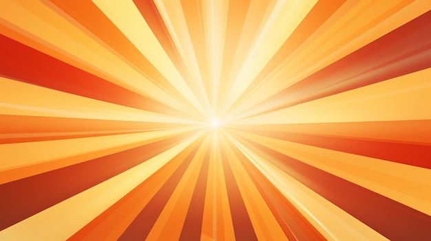 Foto een oranje en gele gestreepte achtergrond met zonlicht