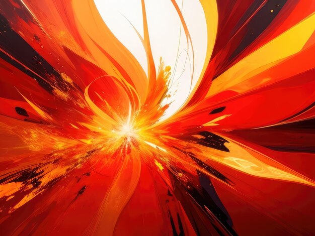 Een oranje explosie abstracte achtergrond