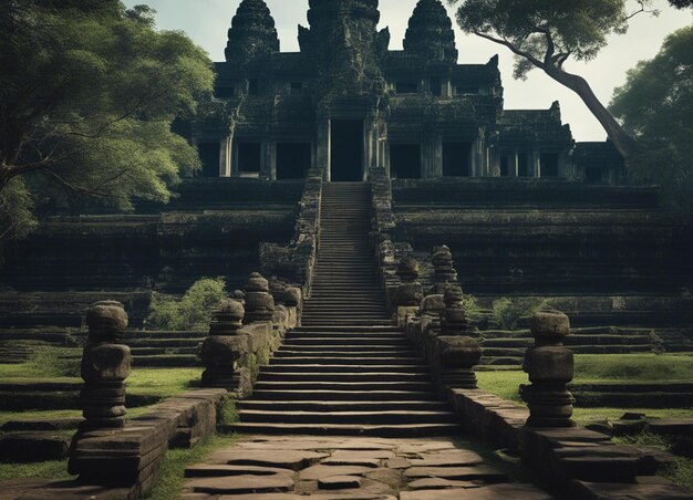 Een oude Cambodjaanse gruweltempel.