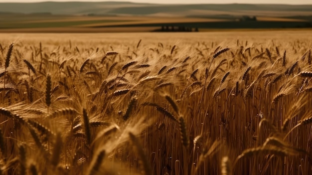 Een overvloedig veld van gouden tarwe