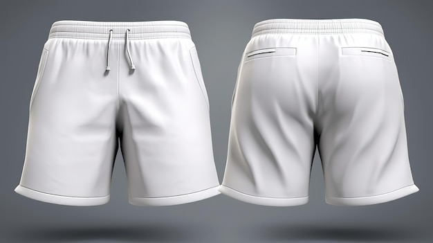 een paar witte shorts voor jou ontwerpt mockup