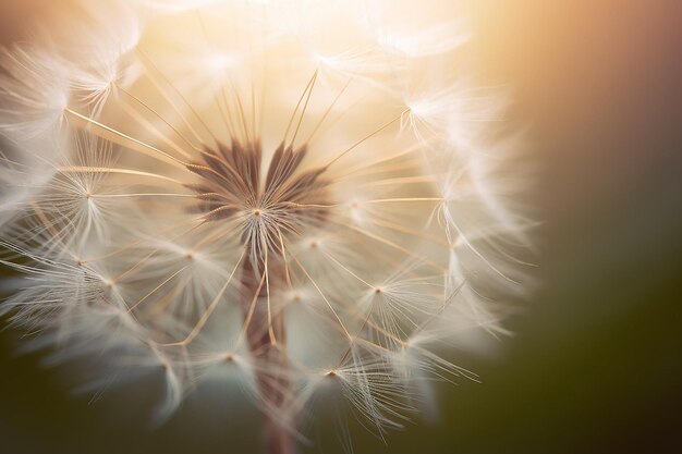 Een paardenbloem waar de zon op schijnt