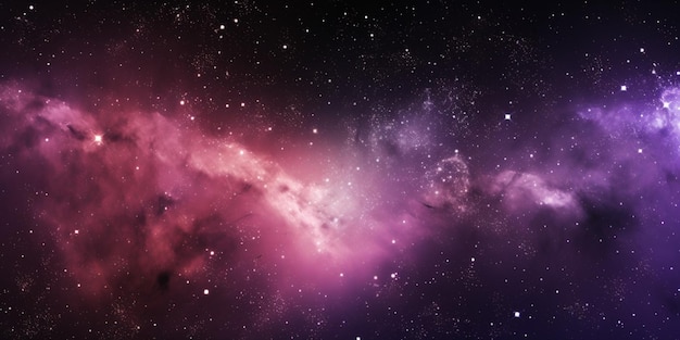 Een paars en roze melkwegstelsel met sterren en het woord sterren.