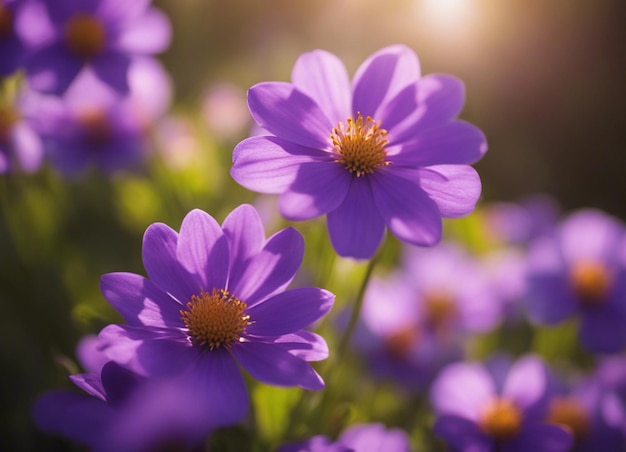 Een paarse bloemen achtergrond