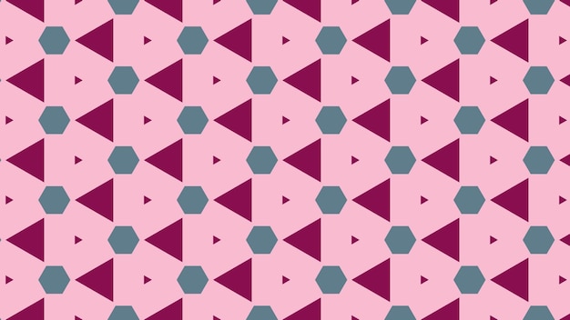 Een paarse en roze achtergrond met driehoeken en driehoeken.